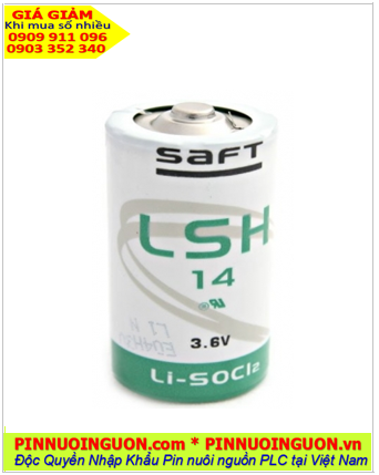 Saft LSH14; Pin nuôi nguồn PLC Saft LSH14 lithium 3.6v C 5800mAh chính hãng _Xuất xứ Pháp